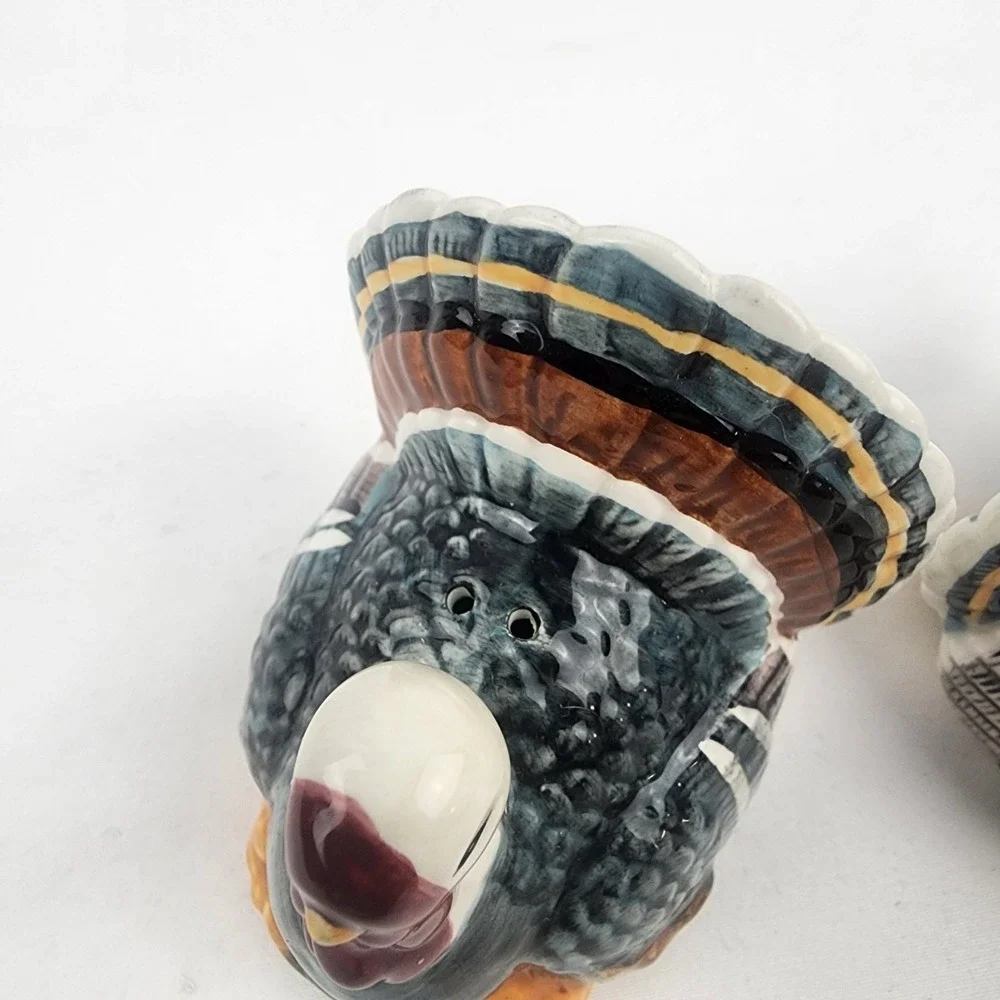 Bella Casa By Ganz Turkey Salt & Pepper Shakers Thanksgiving Fall Feast Goble‎